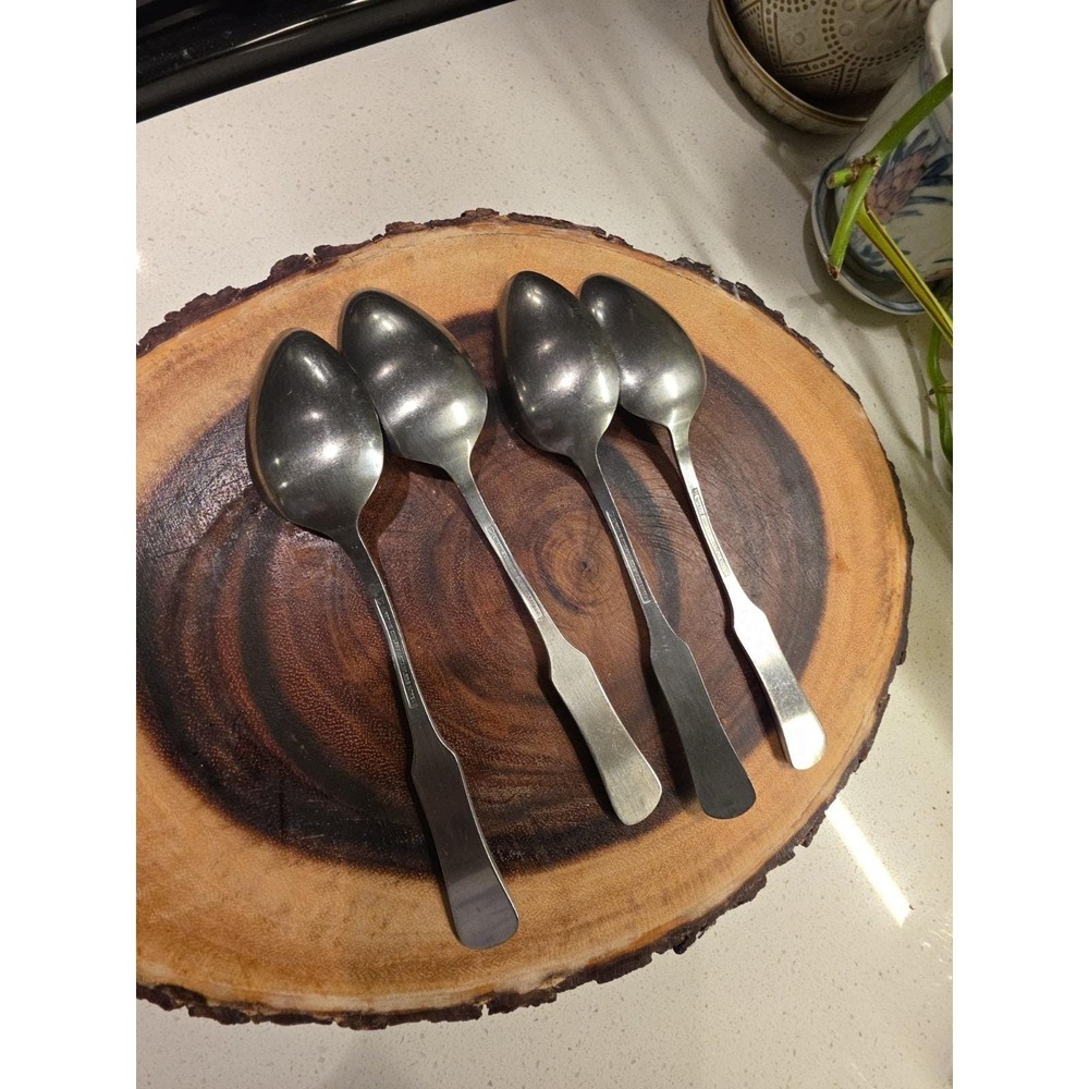 Lot Of 4 Lifetime Cutlery LCU 64 Table Spoons Stainless Vintage - Picture 3 of 14